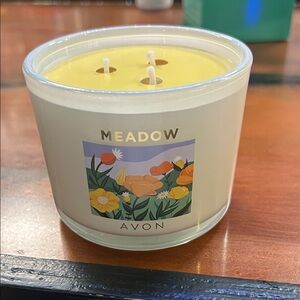 Avon Meadow Triple Wick Candle - Yellow